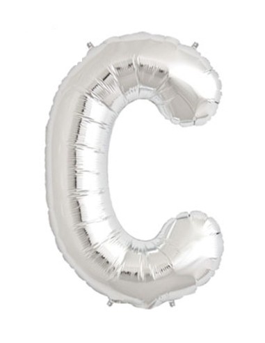 Palloncino Argento Lettera C Cm