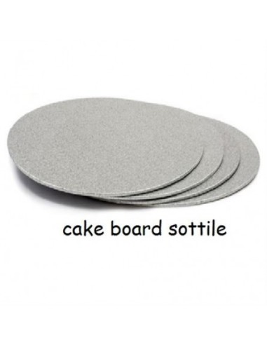 CAKE BOARD SOTTILE ARGENTO 18X3MM