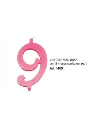 CANDELA GIGANTE 9 ROSA