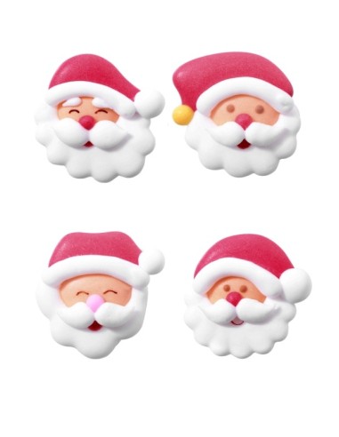 BABBO NATALE IN ZUCCHERO DECORATIVO 4 PZ 2,5