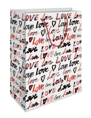 BUSTA SHOPPER PICCOLA LOVE SCRITTE 1 PZ 18,5X23X10