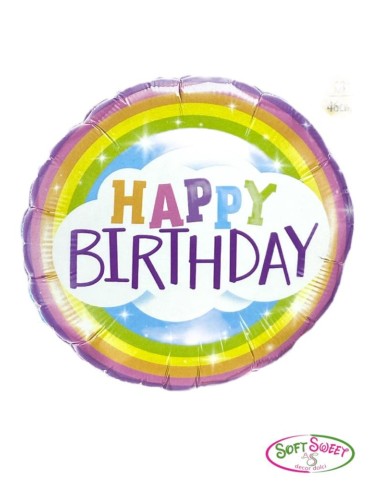 PALLONCINO GLOBO HAPPY BIRTHDAY NUVOLETTA 46 CM