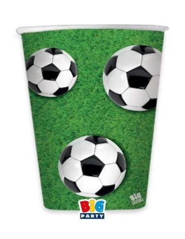 BICCHIERI IN CARTONE TEMA CALCIO 8 PZ 200 ML