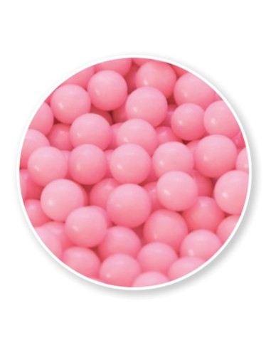 PERLE GRANDI DI ZUCCHERO ROSA 1CM 100 GR