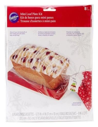 SACCHETTI PER MINI PLUMCAKE ELFO CON LACCETTI E BIGLIETTINO 8PZ 20X36,5 CM