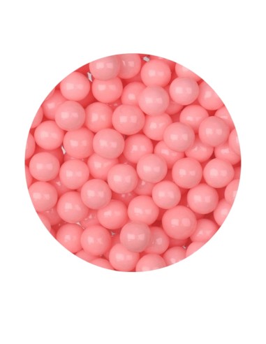 PERLE GRANDI DI ZUCCHERO ROSA 8MM 100 GR