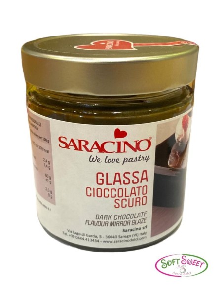 GLASSA A SPECCHIO SARACINO CIOCCOLATO SCURO 350 GR