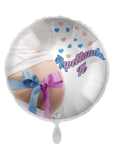 PALLONCINO FOIL GLOBO ASPETTANDO TE 43 CM