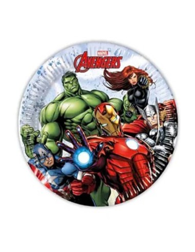 PIATTI AVENGERS FIGHT STONES 8 PZ 19,5 CM