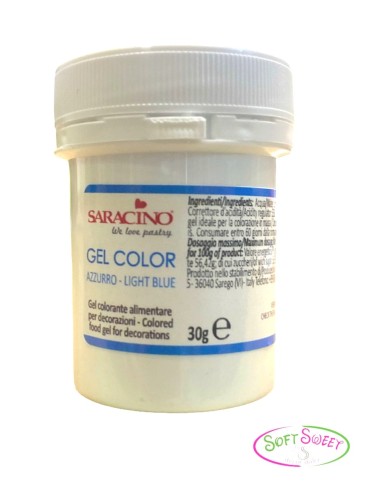 COLORANTE SARACINO IN GEL IDROSOLUBILE AZZURRO 30 GR