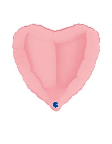 PALLONCINO CUORE ROSA MATTE 46 CM