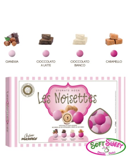 CONFETTI MAXTRIS LES NOISETTES SFUMATI ROSA 1 KG