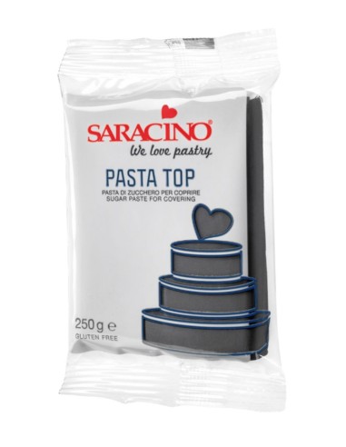 PASTA DI ZUCCHERO TOP SARACINO NERA 250 GR