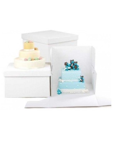 BOX SCATOLA PER DOLCI MICROONDA CON COPERCHIO 20,5X20,5X15H CM