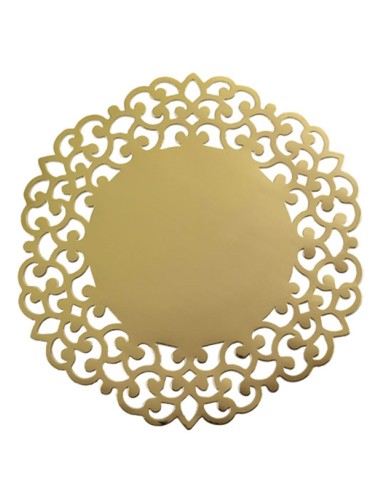 SOTTO PIATTO TONDO BAROQUE ORO LUCIDO 4 PZ 33 CM