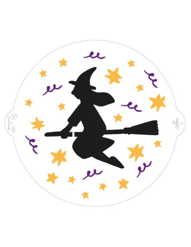 STENCIL STREGA BEFANA 25 CM