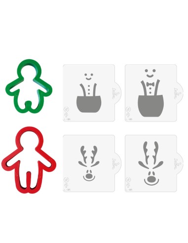 TAGLIAPASTA SET 2 PZ CON 4 STENCIL GINGERBREAD