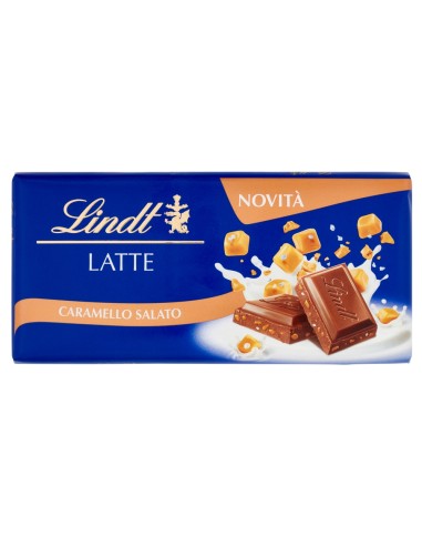 TAVOLETTA LINDT CIOCCOLATO AL LATTE CON CARAMELLO SALATO 100 GR