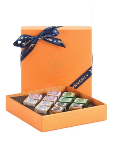 CIOCCOLATINI VENCHI ASSORTITI IN SCATOLA ARANCIO 127 GR