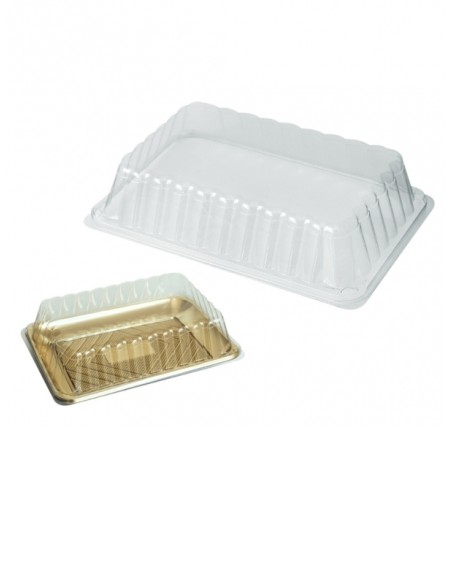 VASSOIO MEDORO RETTANGOLARE CON COPERCHIO IN PLASTICA 15X30