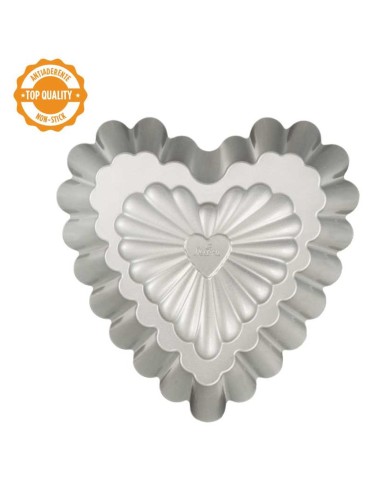 STAMPO ANTIADERENTE CUORE DECORATO 24X5 CM