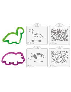 TAGLIAPASTA 2 DINOSAURI CON STENCIL 4 PZ