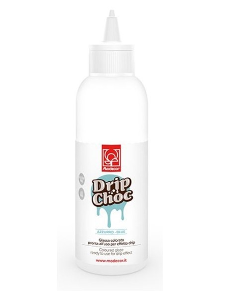 GLASSA COLORATA AZZURRA AL CIOCCOLATO PER DRIP CAKE PRONTA ALL'USO 180 GR