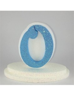 NUMERO 0 AZZURRO IN POLISTIROLO
