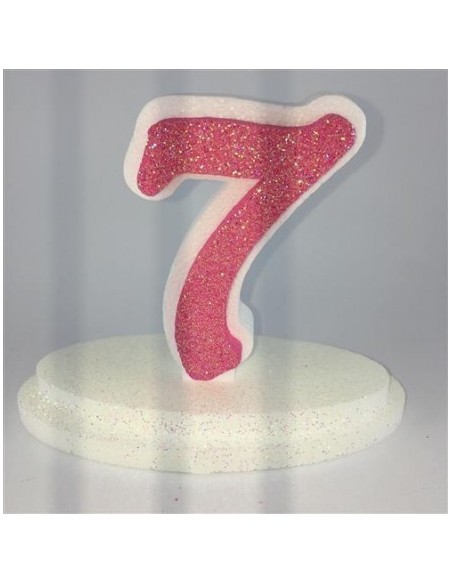 NUMERO 7 FUCSIA IN POLISTIROLO