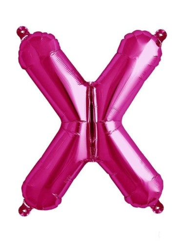 PALLONCINO LETTERA X FUCSIA 41 CM DA GONFIARE AD ARIA