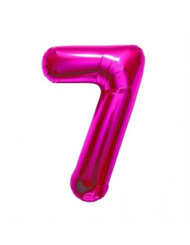 PALLONCINO MYLAR NUMERO 7 FUCSIA