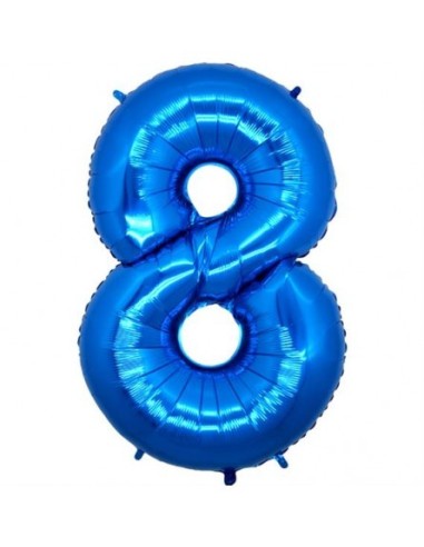 PALLONCINO MYLAR NUMERO 8 BLU