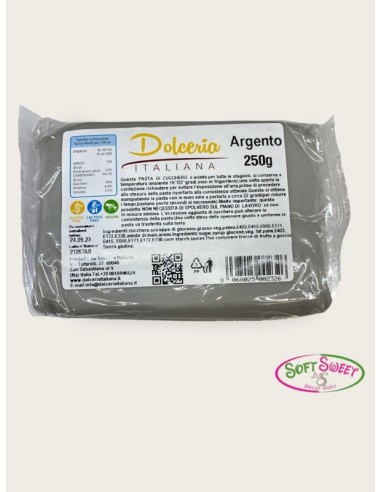 PASTA DI ZUCCHERO SUGAR KING ARGENTO 250 GR