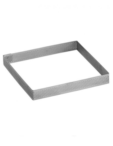 QUADRATO  MICROFORATO IN ACCIAIO INOX  10X10X3,5