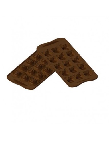 STAMPO IN SILICONE CIOCCOLATINI MAIALINI 15 CAVITA'