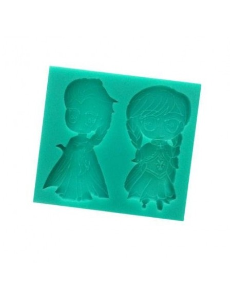 STAMPO IN SILICONE FROZEN ANNA ED ELSA 2D
