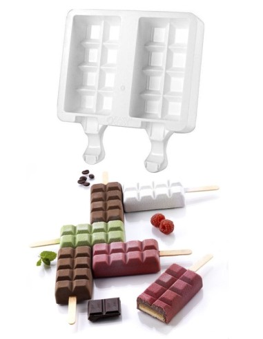 STAMPO IN SILICONE GELATI CHOCO STICK 9,2X4,8 CM 4 CAVITA