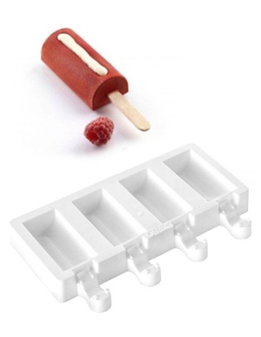 STAMPO IN SILICONE MINI GELATI CHIC 7X3,3 CM 4 CAVITA