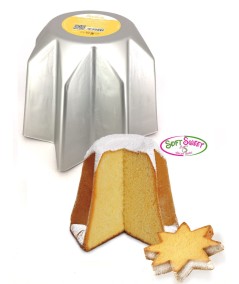 STAMPO PANDORO IN ALLUMINIO ANODIZZATO 500GR