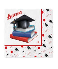 TOVAGLIOLI SAGOMATI GRADUATION CAPPELLO LAUREA 33X25 CM 16PZ