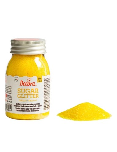 ZUCCHERO GLITTERATO GIALLO 100 GR