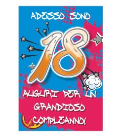 BIGLIETTO AUGURI 50 ANNI BUON COMPLEANNO APRIBILE CON SORPRESA CON BUSTA  ROSA 11,5X17 CM 3D