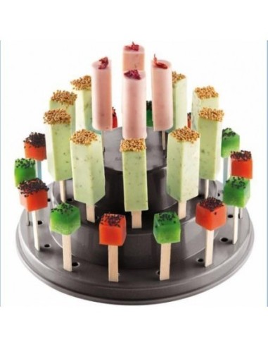 ESPOSITORE CAKE POPS NERO 3 PIANI